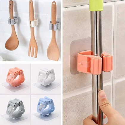 1 Pc Mop and Broom Self Adhesive Holder Wall Mount