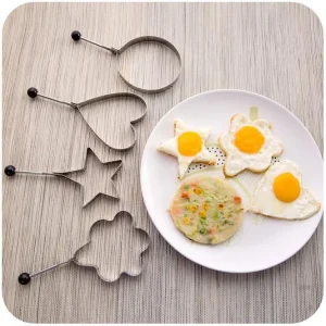 Pack of 4 Egg Shaper Kitchen Heart, Round