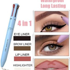 Multi-effect 4 In 1 Eyeliner Eyebrow Pencil Contour Pen