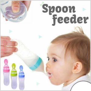 Silicone Baby Spoon Feeder Bottle Feeding