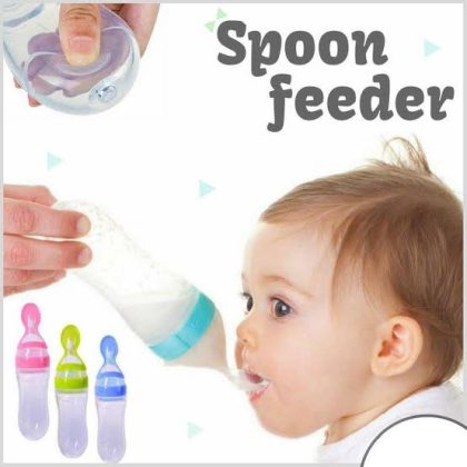 Silicone Baby Spoon Feeder Bottle Feeding
