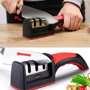 3-in-1 Knife Sharpener  with 3 Diamond Coating