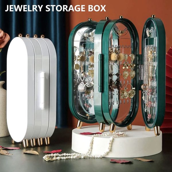 Jewellery Box Organiser with Mirror - Foldable