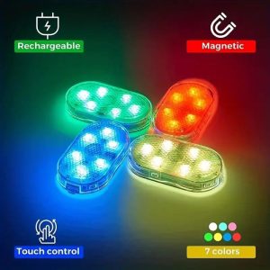 Car LED Lights Rechargeable  7 Colors
