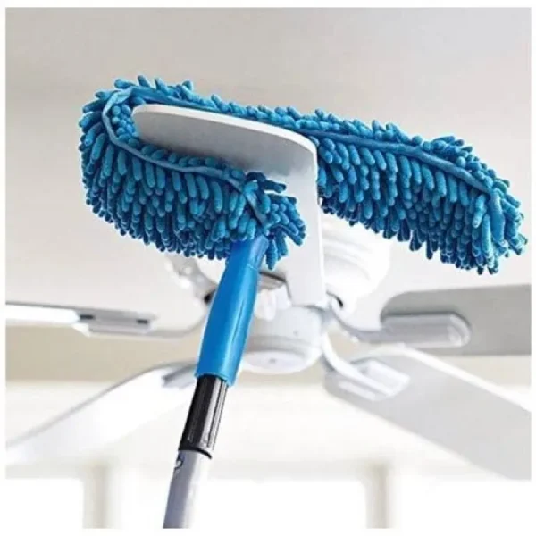 Flexible Micro Fiber Duster With Telescopic Stainless Steel Handle for Fan