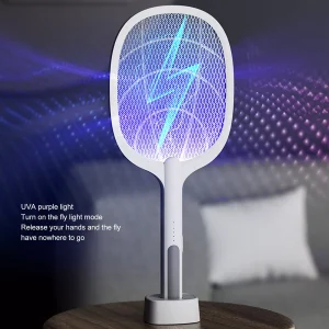 Rechargeable Electric Mosquito Killer Racket 2 In 1 with led