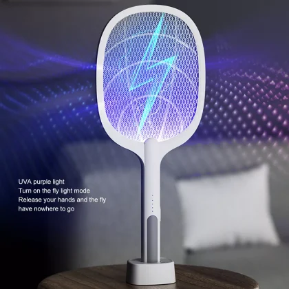 Rechargeable Electric Mosquito Killer Racket 2 In 1 with led