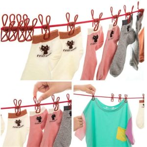 Clip & Hang 185CM Portable Clothesline With (12) Clip