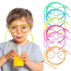 Funny glasses drinking Straw