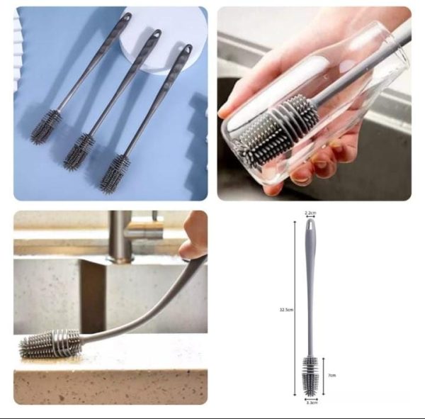 Silicone Bottle Cleaning Brush With Long Handler