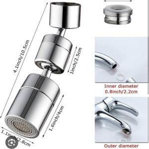 1080°rotatable Bathroom Washbasin Tap Splash Filter