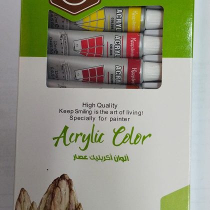 Pack Of 12 Acrylic Oil Glass Water Fabric Colour Paint Set ( 12ml - 12 Tubes )
