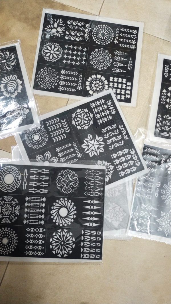 Mehndi Art stickers for hand (6pcs) - Image 3