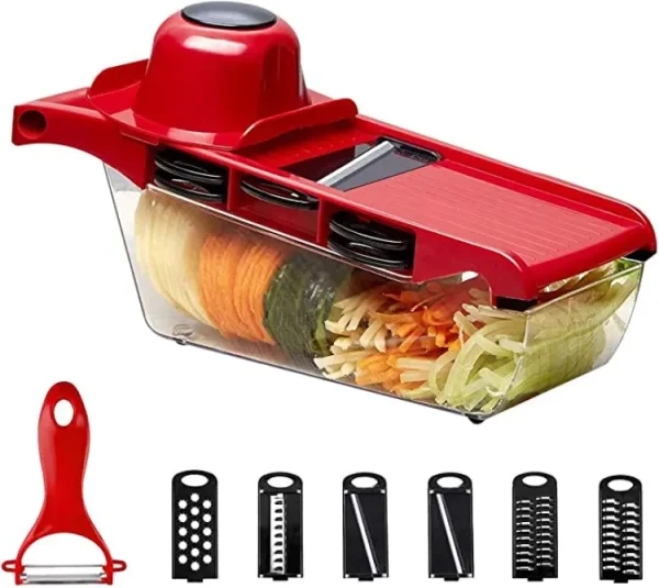 10 in 1 Mandoline Slicer-Cutter with Stainless Steel Blade